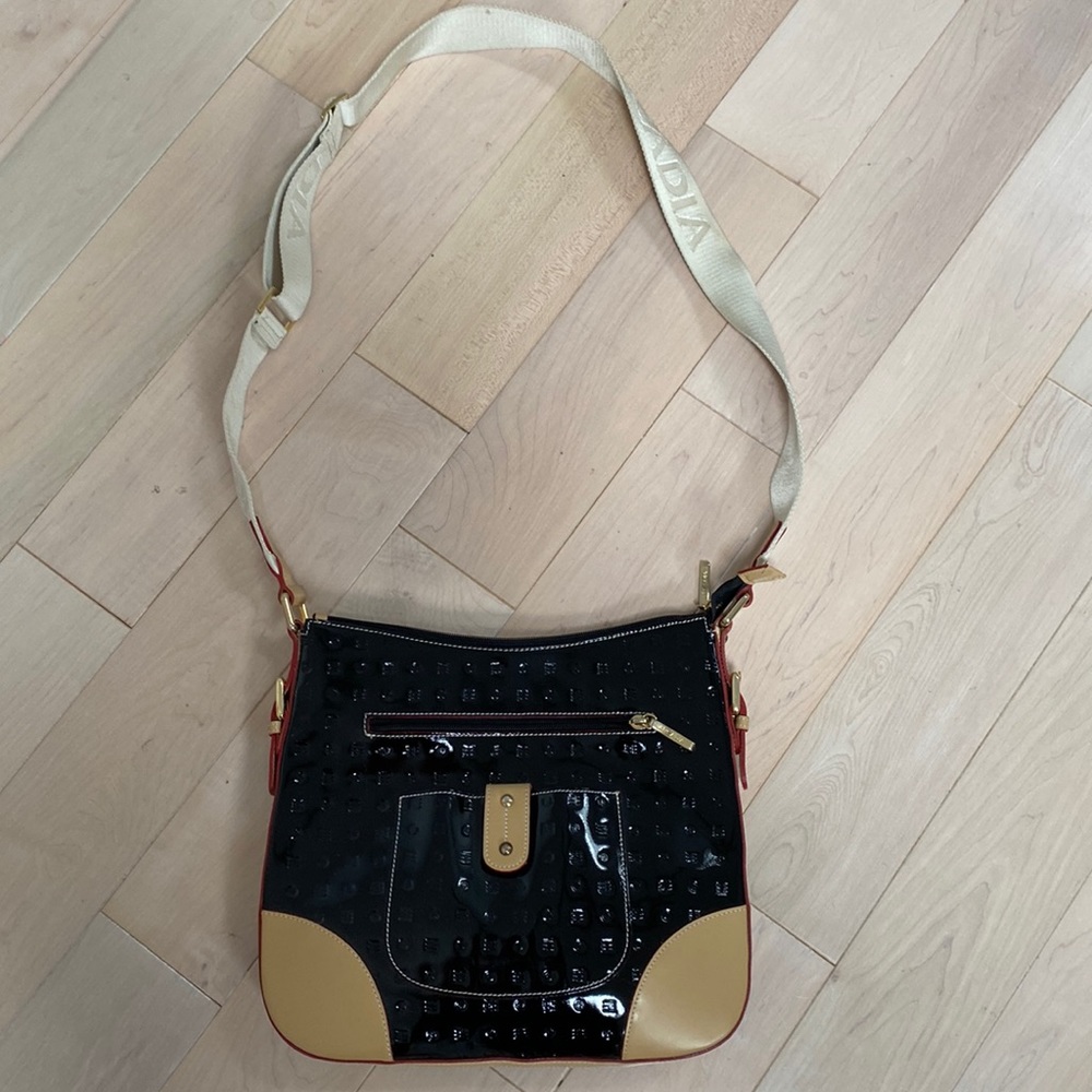Arcadia patent leather made in Italy crossbody
